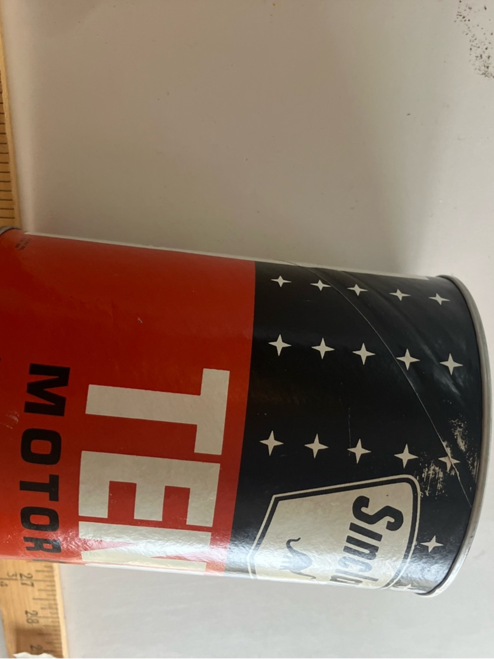 Sinclair Tenol Motor Oils Vintage Can - Black & Red - Picture 3 of 6